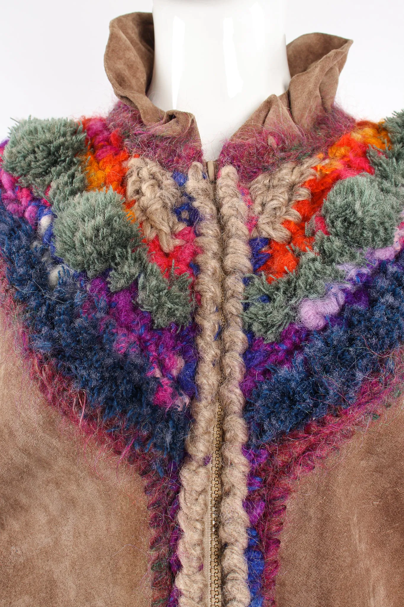 Rainbow Crochet Yoke Jacket