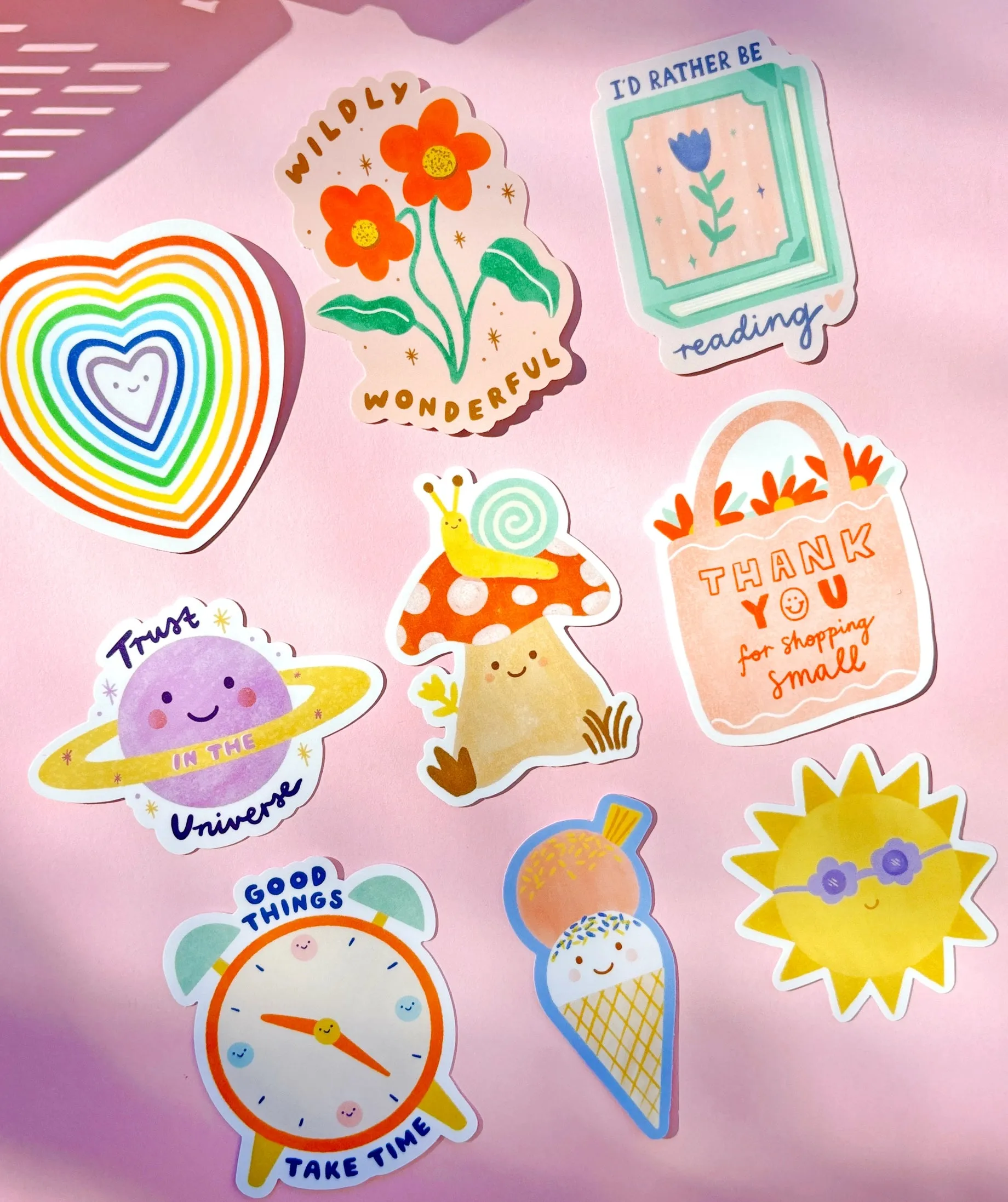 Rainbow Heart Sticker - Cute Waterproof Matte Vinyl Pride
