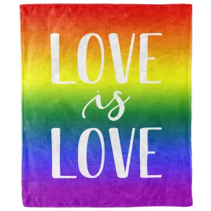 Rainbow Love is Love Pride Blanket