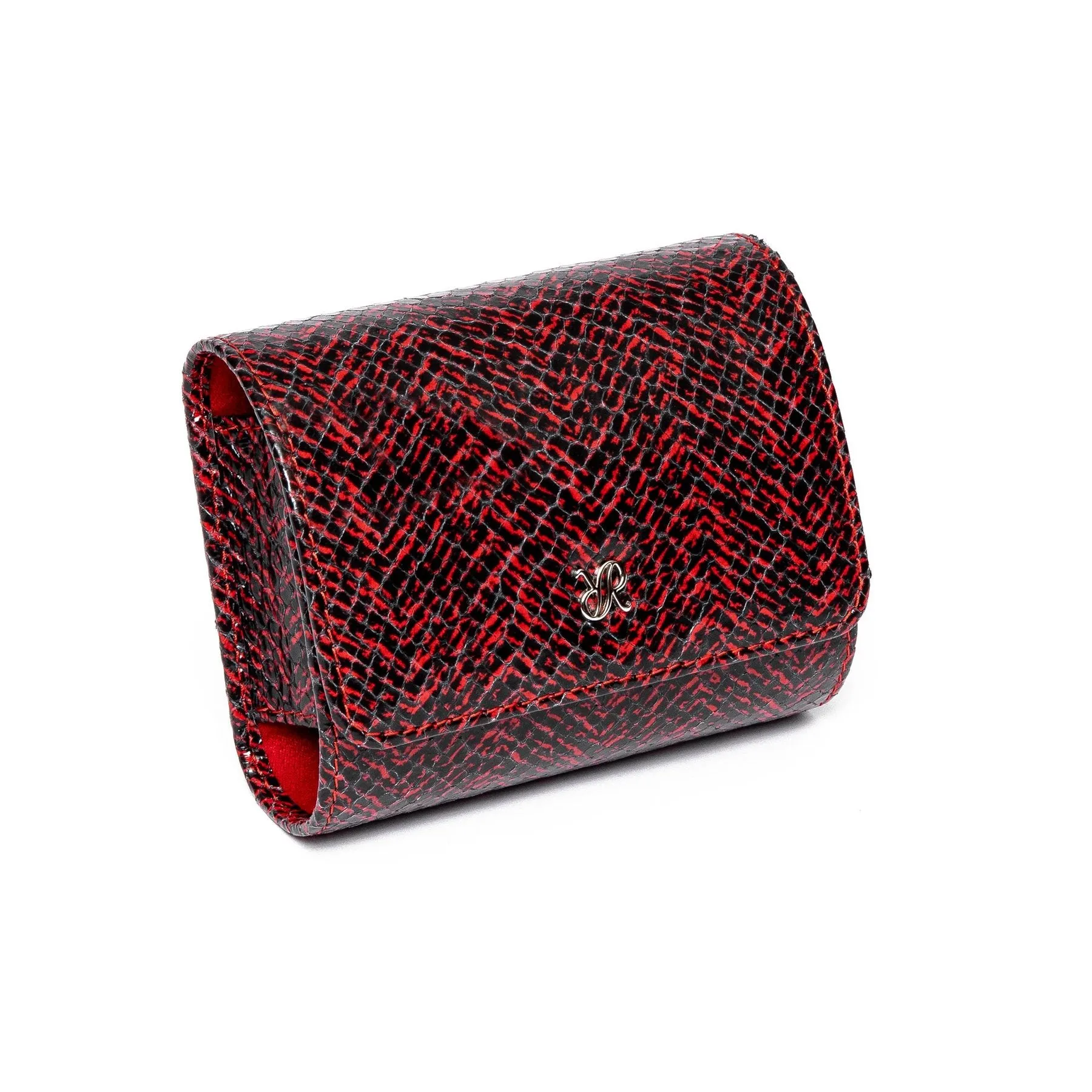 Rapport - Marlow Single Watch Roll in Red Herringbone | D146