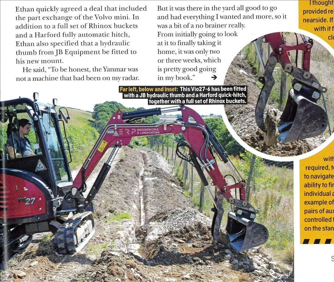 Raptor 800 Hydraulic Excavator Thumb - 2 to 4 tonne