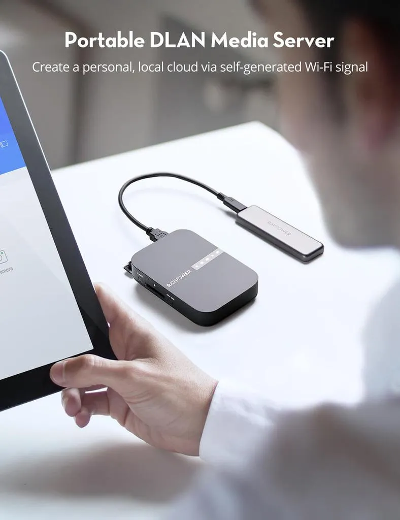 Ravpower - FileHub New Version AC750 Wireless Travel Router
