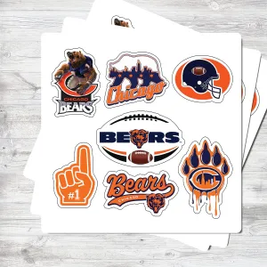 RD- PT97 - CUSTOM STICKERS - CHICAGO BEARS NSIPR