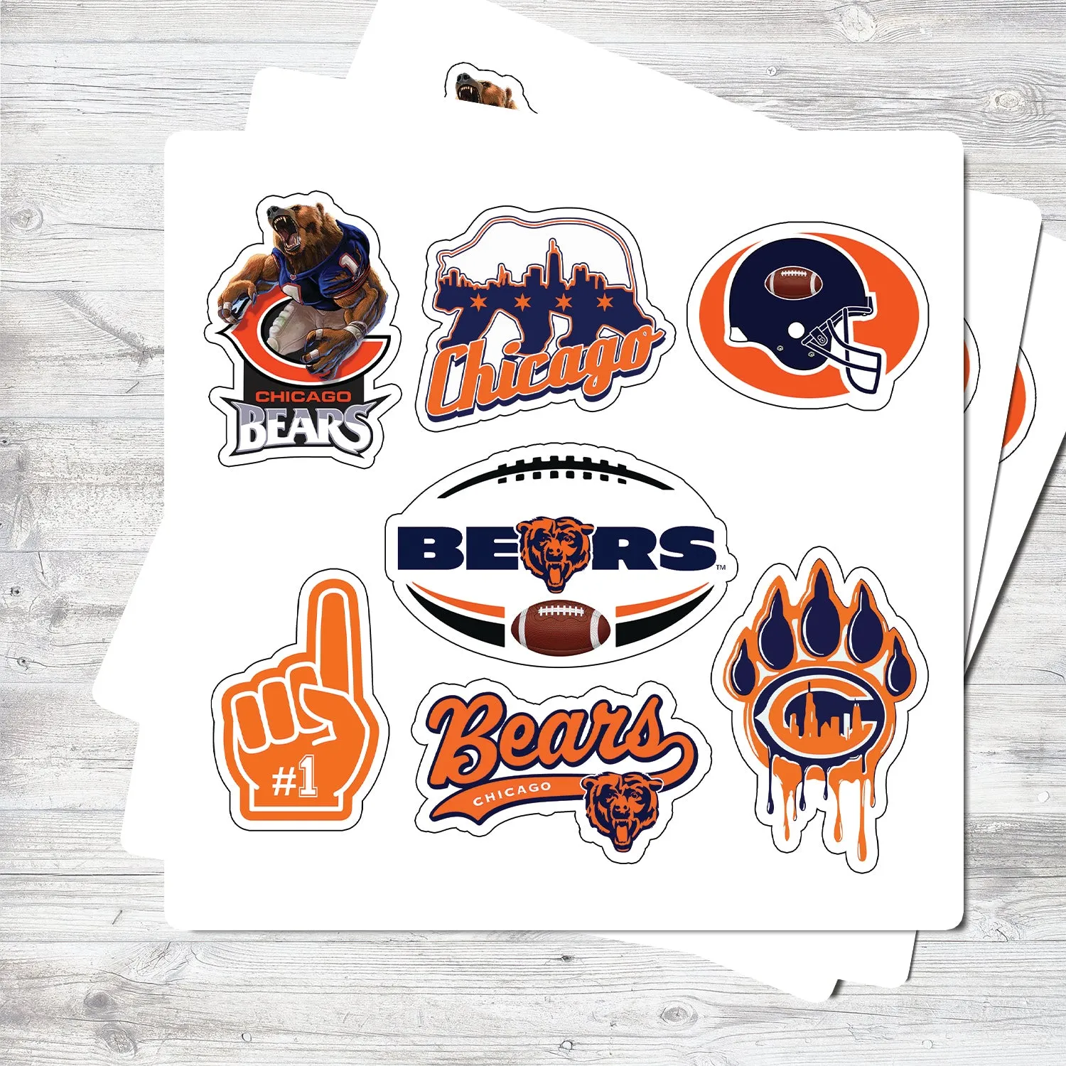 RD- PT97 - CUSTOM STICKERS - CHICAGO BEARS NSIPR