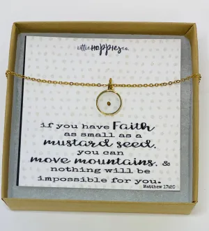 Real mustard seed necklace, Encouragement gift, Mustard seed jewelry, Faith necklace, Christian jewelry, Miscarriage gift, Inspirational