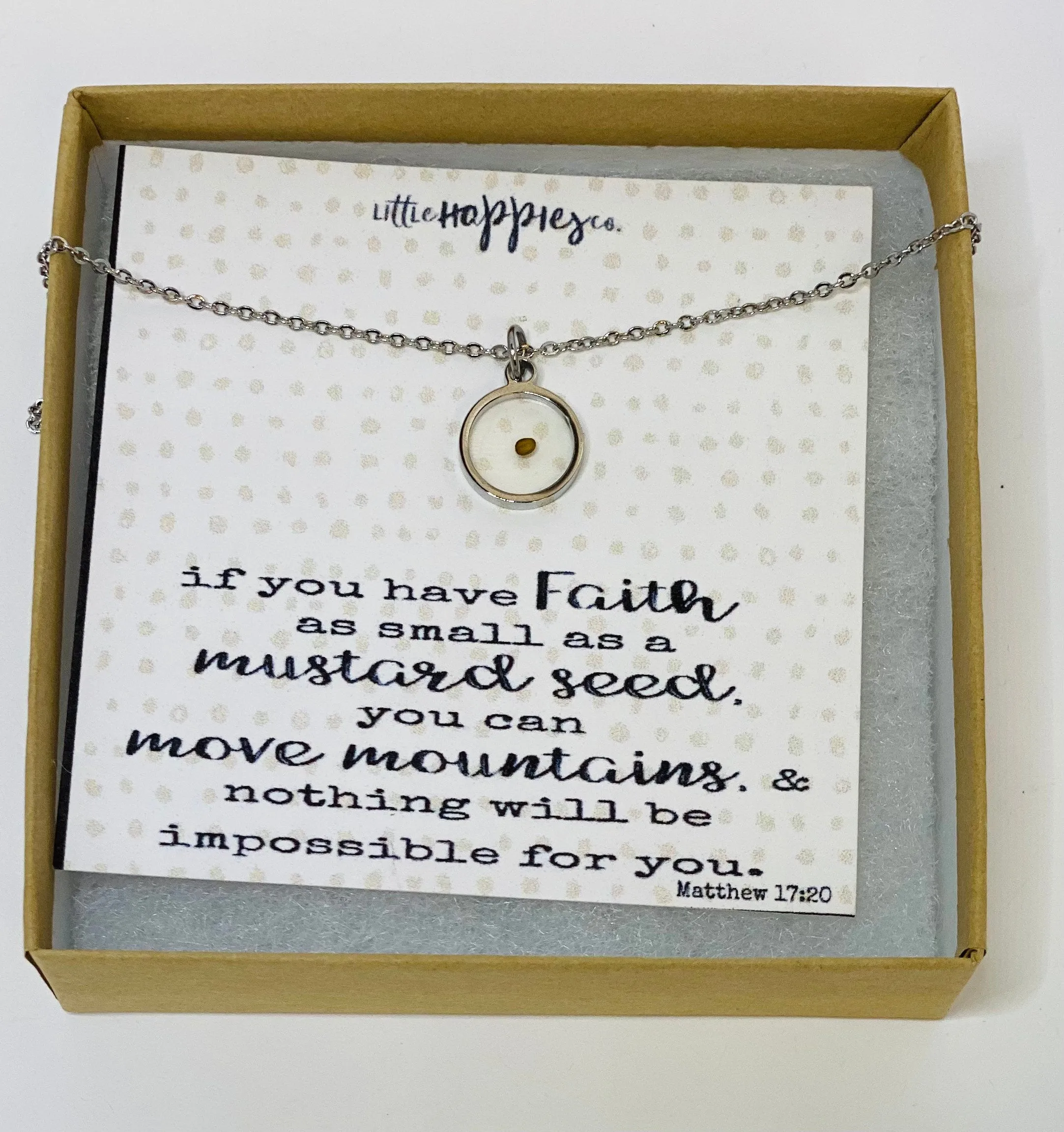 Real mustard seed necklace, Encouragement gift, Mustard seed jewelry, Faith necklace, Christian jewelry, Miscarriage gift, Inspirational