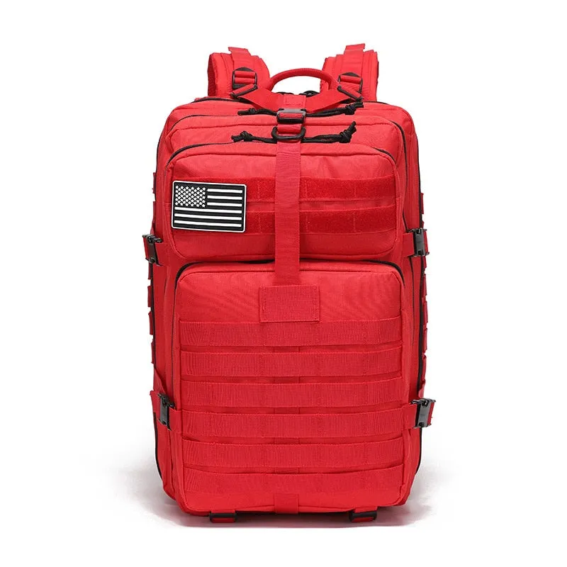 Realaiot 50L Capacity Men Army Military Tactical Large Backpack Waterproof Outdoor Sport Hiking Camping Hunting 3D Rucksack Bags For Men