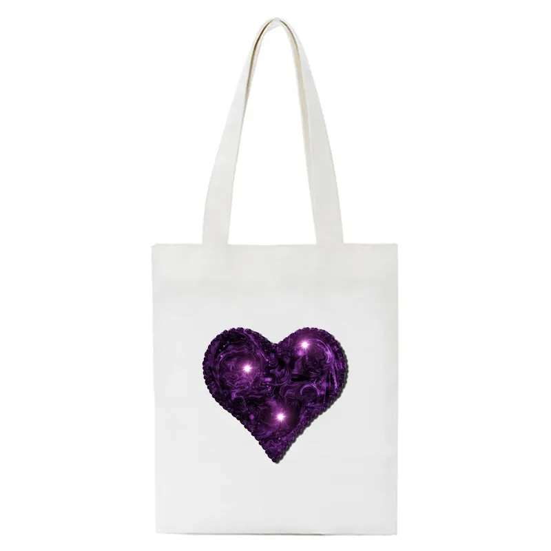 Realaiot Korea Ulzzang Ins Heart Harajuku Women Shoulder Bag Art Gothic School Bag Y2k Anime Canvas Bag Large Capacity Casual Shopper Bag