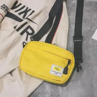 Realaiot Unisex Crossbody Bag Oxford Cloth Diagonal Shoulder Bags Solid Color Satchels Fashion Leisure Trend Square Sling Handbags