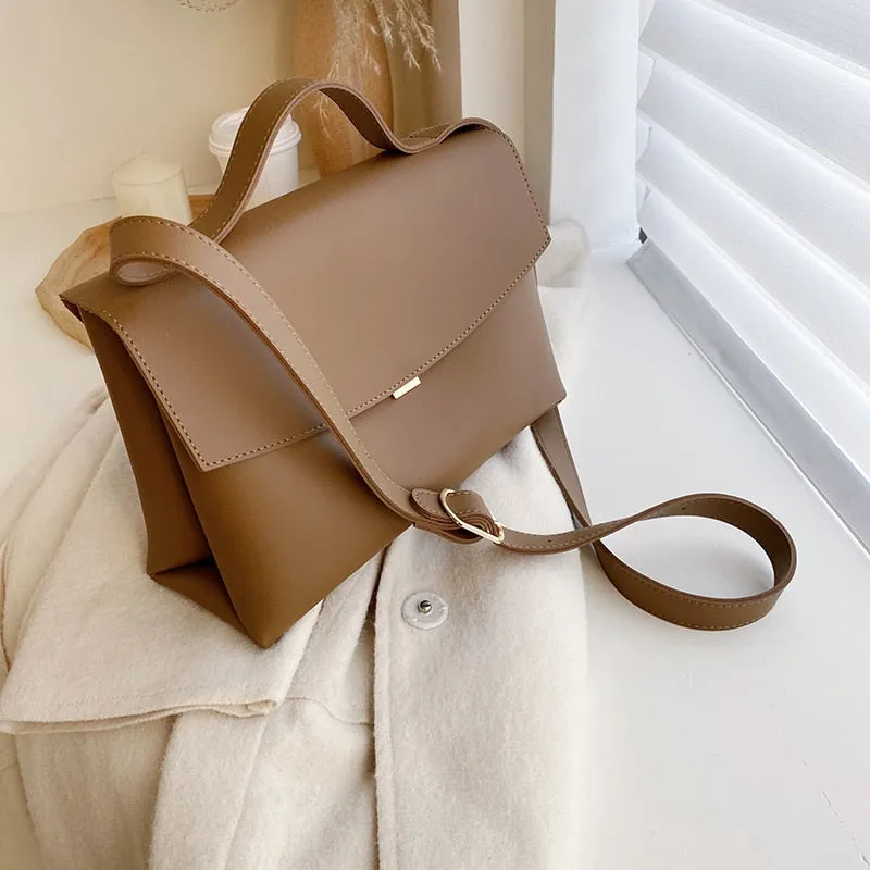 Realaiot Vintage Fashion Female Tote Bag New High Quality PU Leather Women's Designer Handbag High capacity Shoulder Messenger Bag