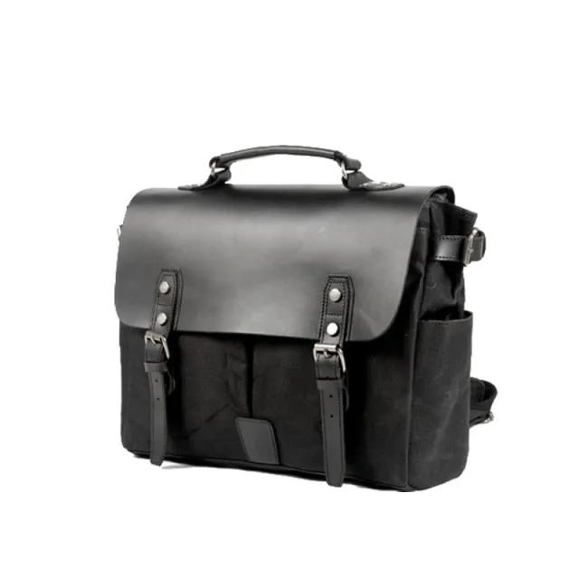 Realaiot Vintage Motorcycle Side Bag  Waxed Canvas Bike Luggage Bag Riding Saddle Leg for Bicycle Men Rider Shoulder Bag Crossbody Bags
