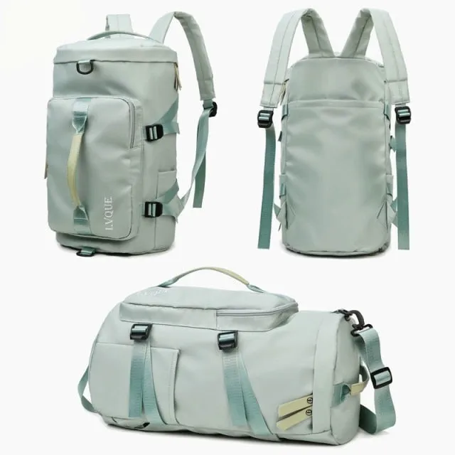 Realaiot Waterproof Gym Fitness Bag Outdoor Backpack Women Travel Backpack Shoe Sport Student Excerise Backpack Fashion Casual Backbags