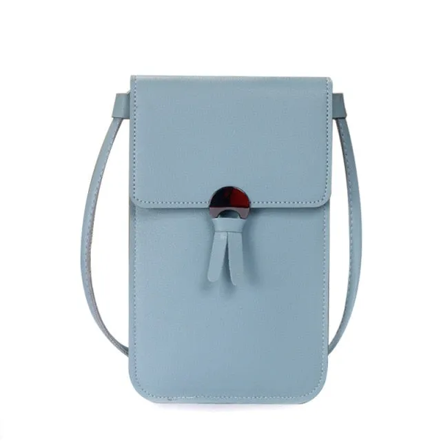 Realaiot Women's Shoulder Bags Touch Screen CellPhone Purse Handbags Crossbody Bags RFID Smartphone Wallet Card Pocket