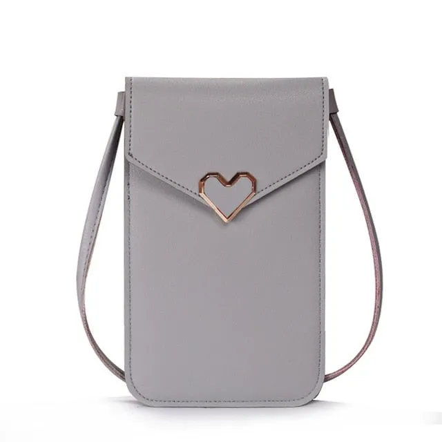 Realaiot Women's Shoulder Bags Touch Screen CellPhone Purse Handbags Crossbody Bags RFID Smartphone Wallet Card Pocket