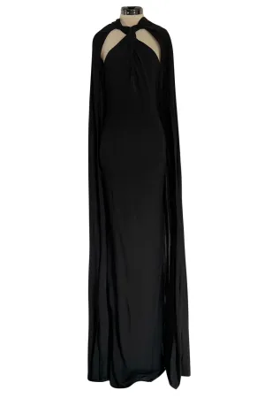 Recent Dsquared2 by Dean & Dan Black Jersey Halter Dress a Attached Cape
