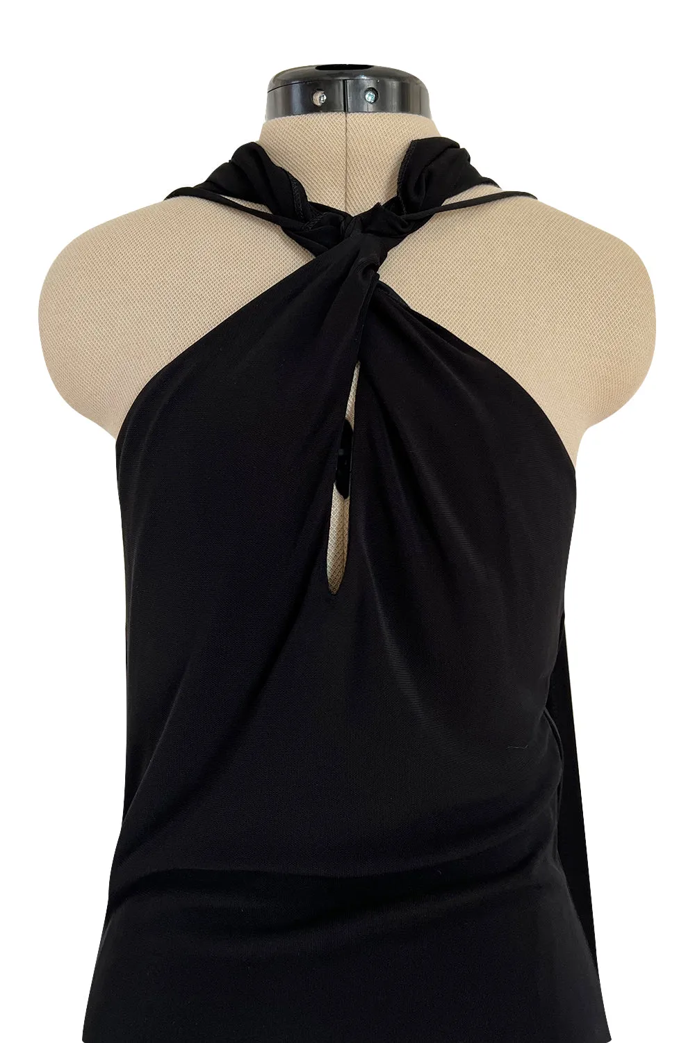 Recent Dsquared2 by Dean & Dan Black Jersey Halter Dress a Attached Cape