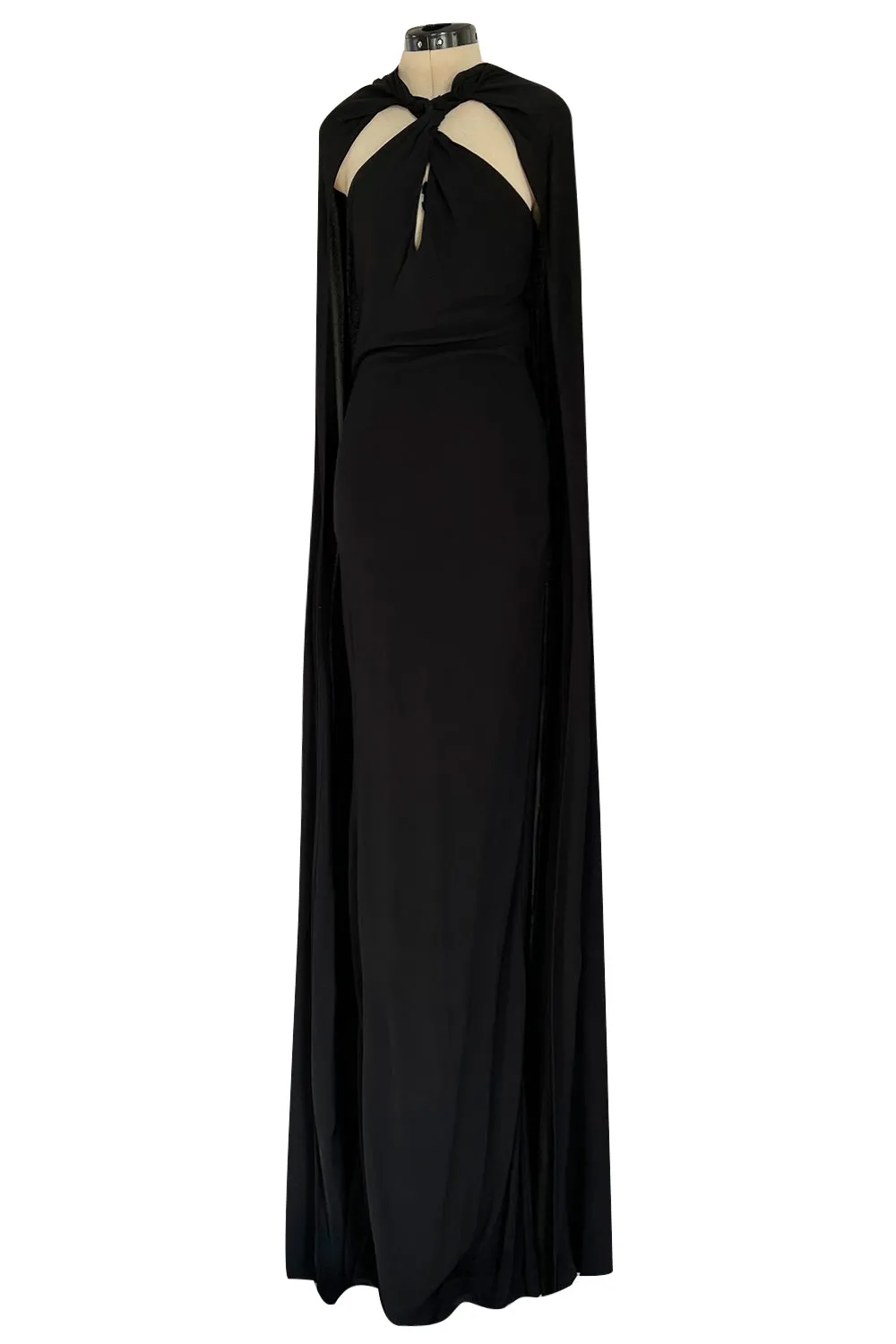 Recent Dsquared2 by Dean & Dan Black Jersey Halter Dress a Attached Cape