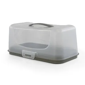 Rectangular Cake Carrier with Handle and Lid