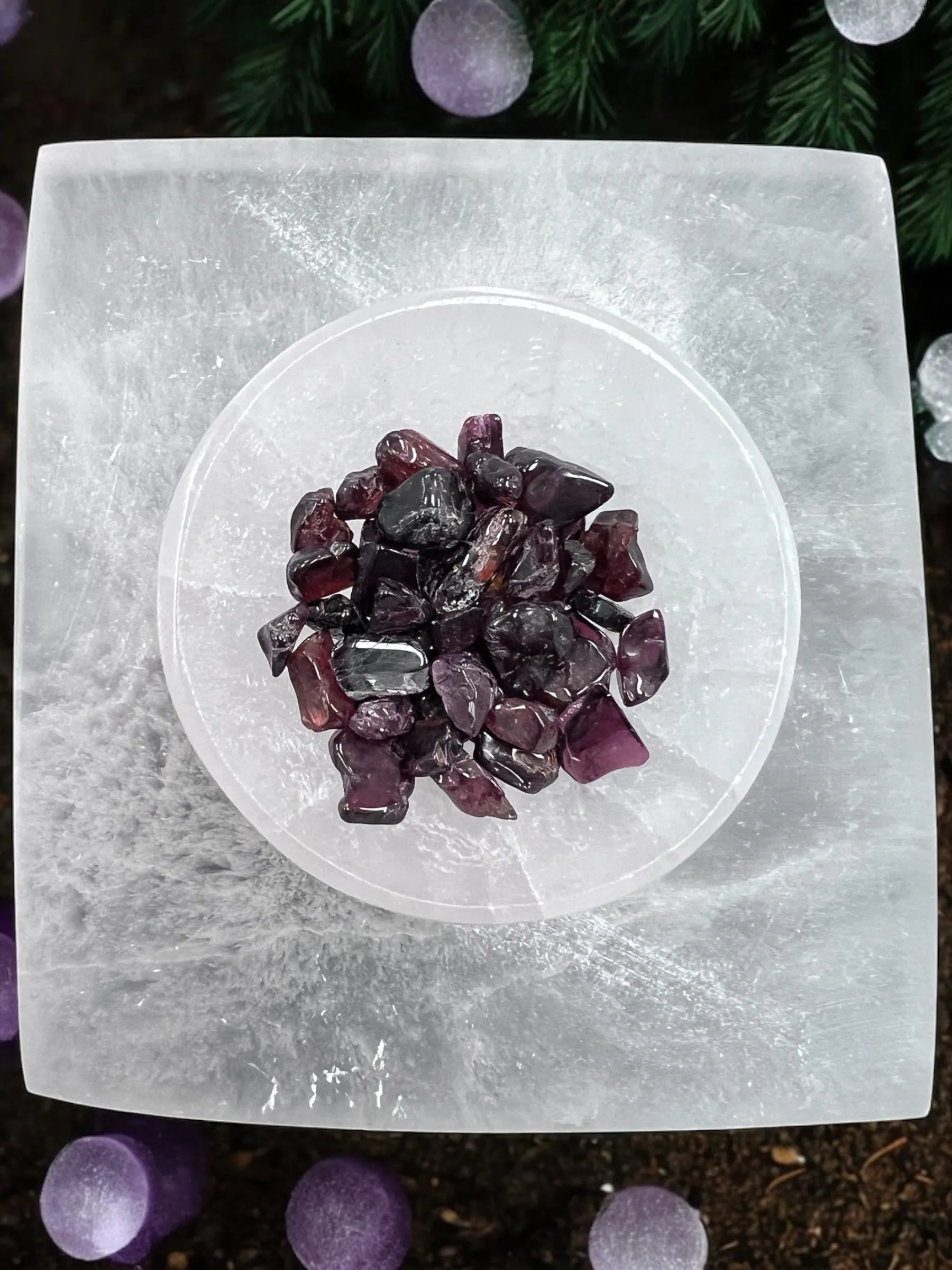 Red Garnet Gemstone Chips