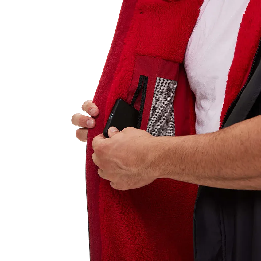 Red Men's Short Sleeve Pro Change Robe