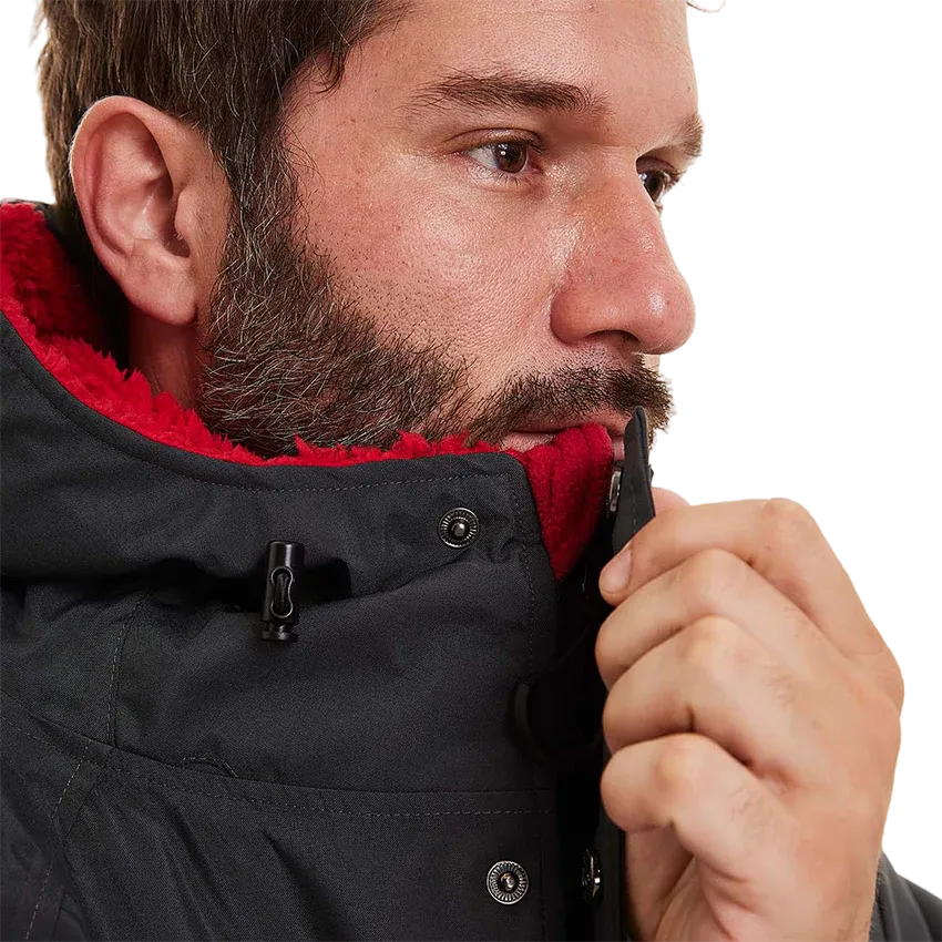 Red Men's Short Sleeve Pro Change Robe
