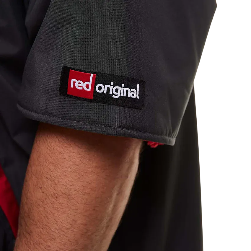 Red Men's Short Sleeve Pro Change Robe