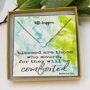 Religious Jewelry, Bible Verse Necklace, Uplifting Gifts for Women, Sympathy Gift, Bereavement Gift, Faith Necklace, Disc Necklace, Quote