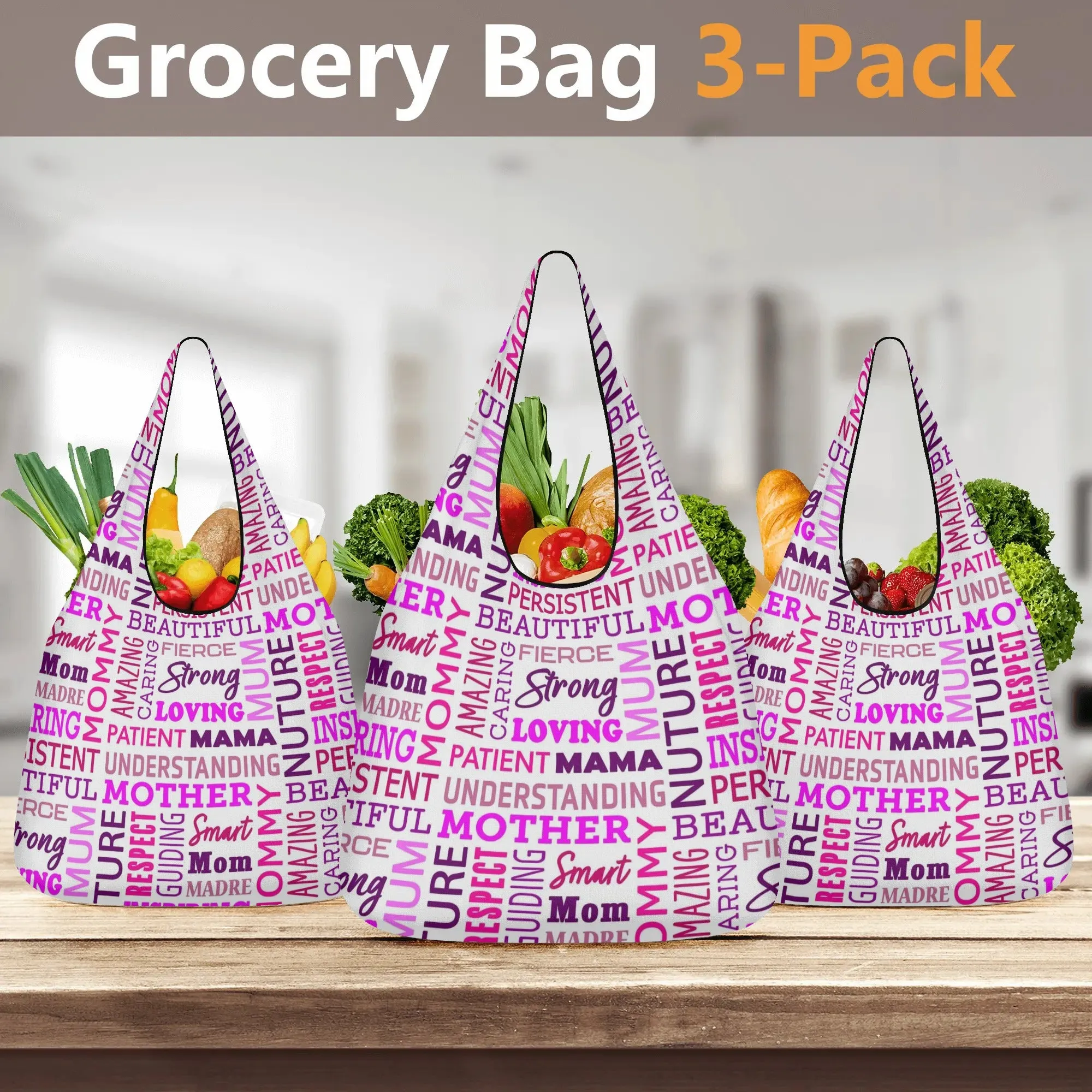 Reusable Produce Sacks 3 Pack: Mom