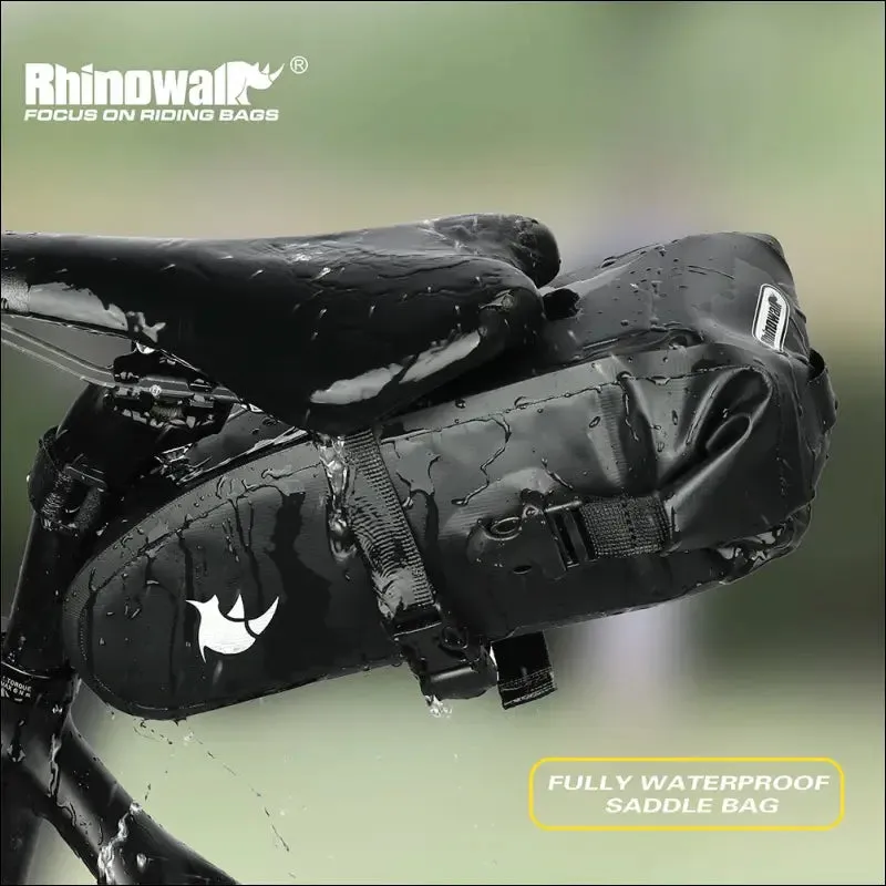 Rhinowalk 2.5l bicycle saddle bag - full waterproof seat bag for mtb road repair tools - bike tail