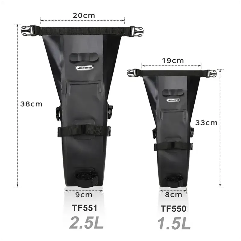 Rhinowalk 2.5l bicycle saddle bag - full waterproof seat bag for mtb road repair tools - bike tail
