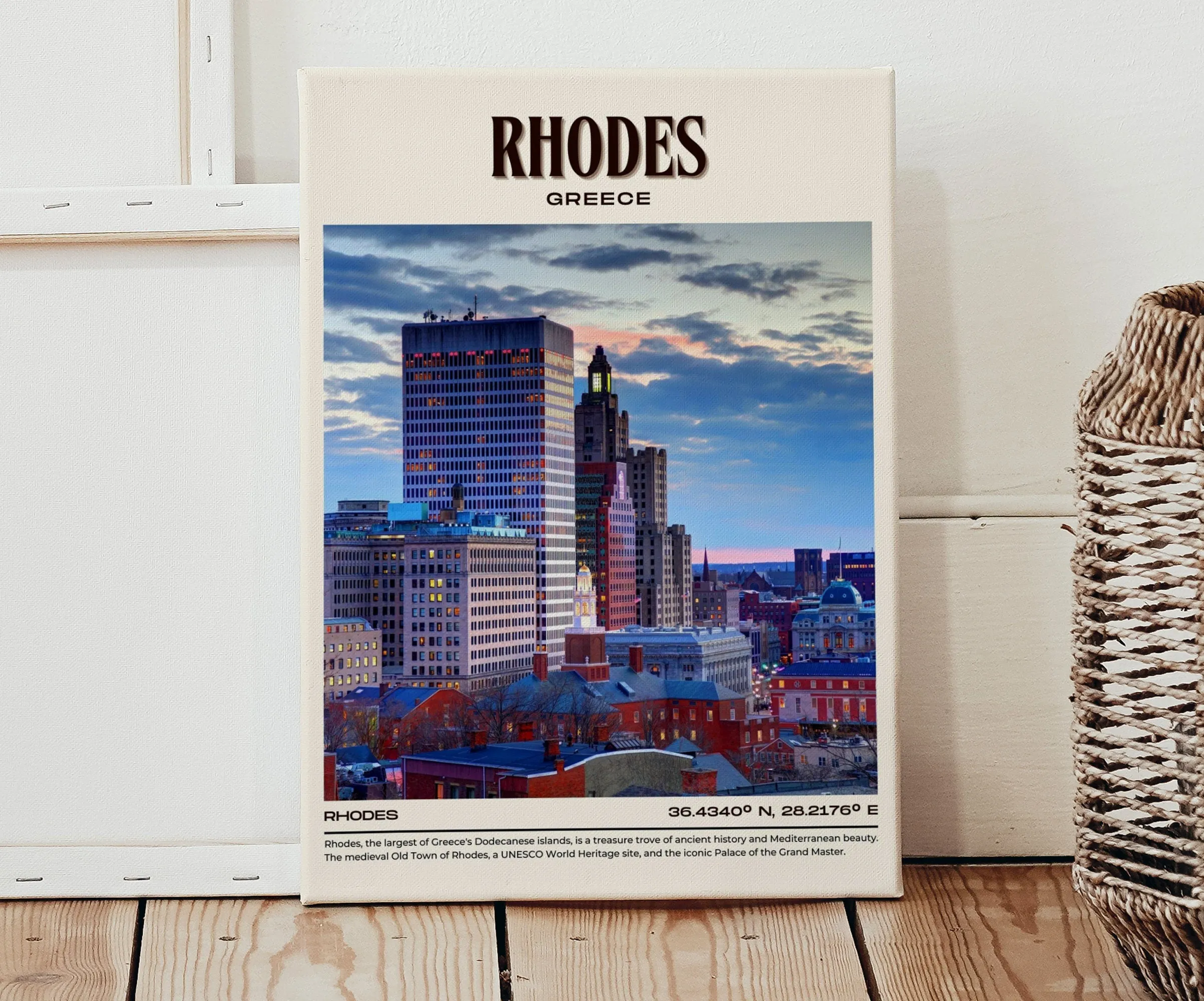 Rhodes Vintage Wall Art, Greece