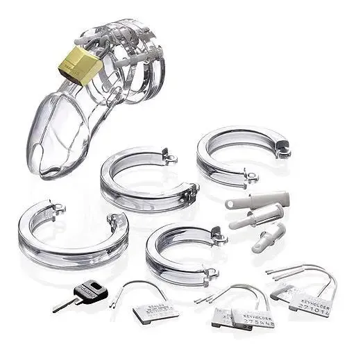 Rimba Penis Chastity Set Cb6000 with Padlock and Key