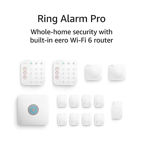 Ring Alarm Pro, 14-piece - built-in eero Wi-Fi 6 router and optional 24/7 monitoring