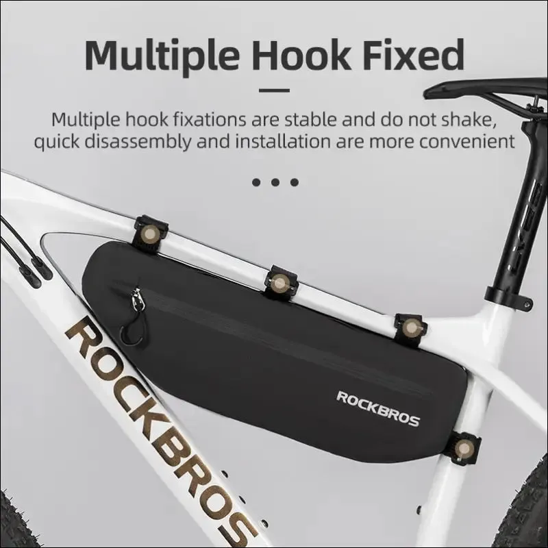 Rockbros cycling bicycle bags top tube front frame bag waterproof mtb road triangle pannier