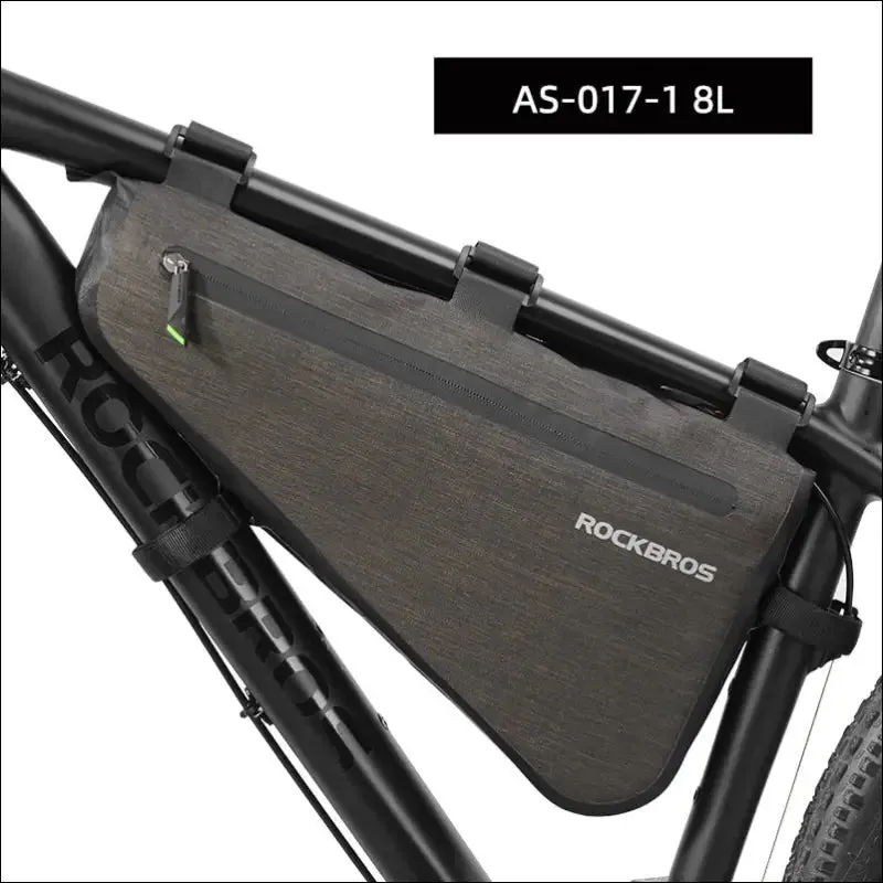 Rockbros cycling bicycle bags top tube front frame bag waterproof mtb road triangle pannier