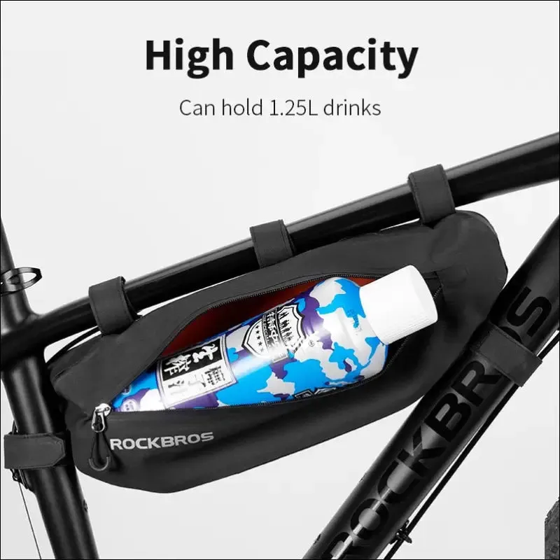 Rockbros cycling bicycle bags top tube front frame bag waterproof mtb road triangle pannier