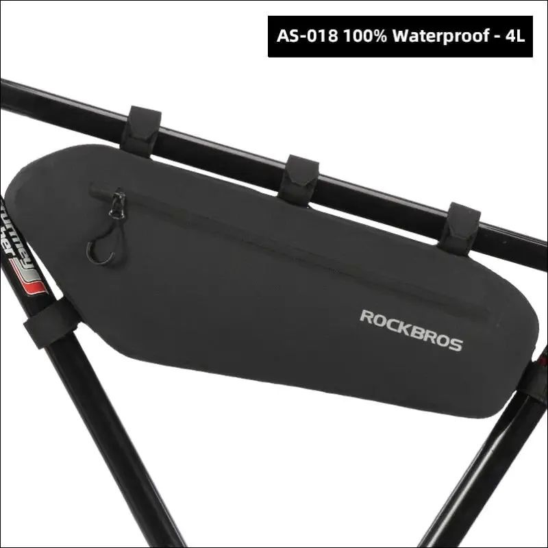 Rockbros cycling bicycle bags top tube front frame bag waterproof mtb road triangle pannier