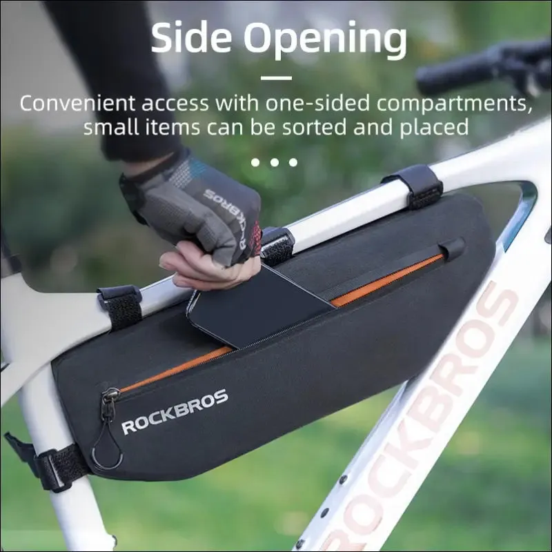 Rockbros cycling bicycle bags top tube front frame bag waterproof mtb road triangle pannier