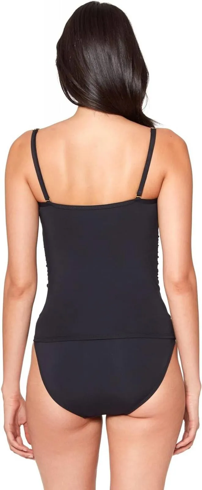 Rod Beattie Behind The Seams Over the Shoulder Tankini RBSM22496 Black 10