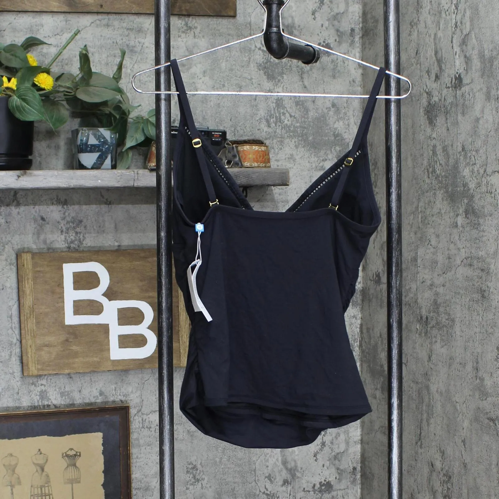 Rod Beattie Behind The Seams Over the Shoulder Tankini RBSM22496 Black 10
