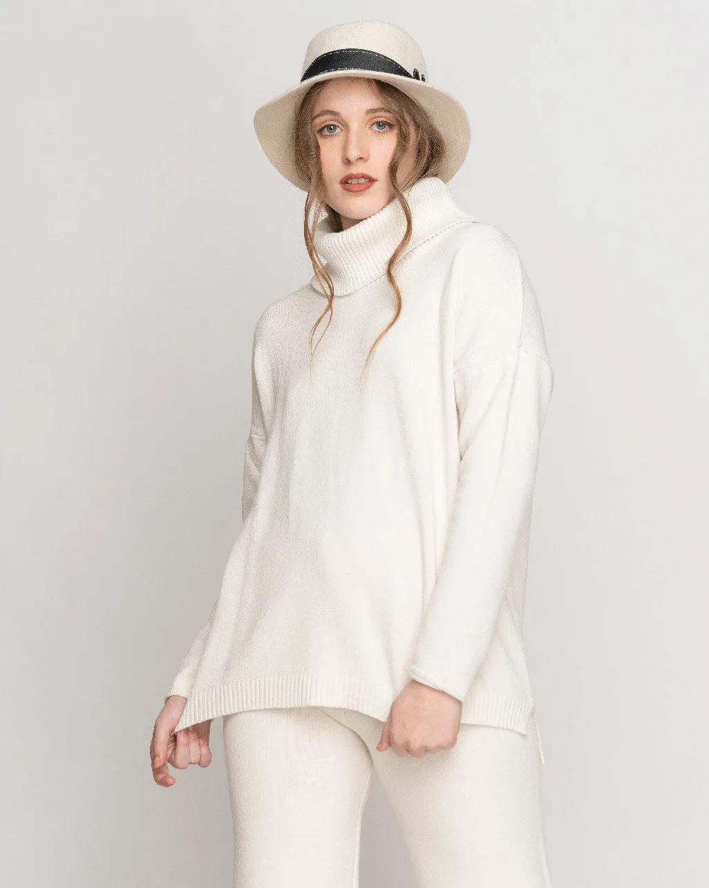 Rolled Turtleneck Sweater