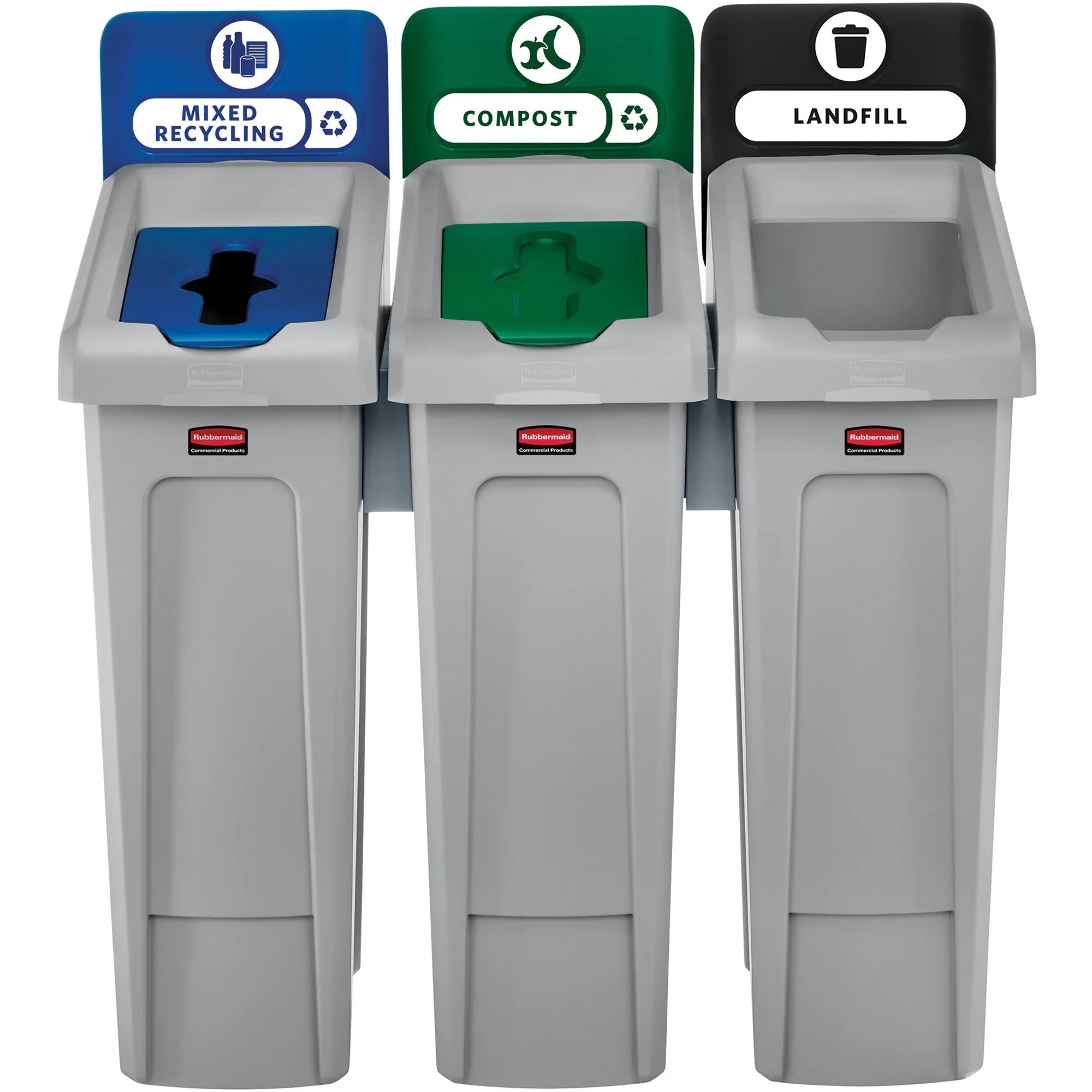 Rubbermaid Commercial Slim Jim Recycling Station