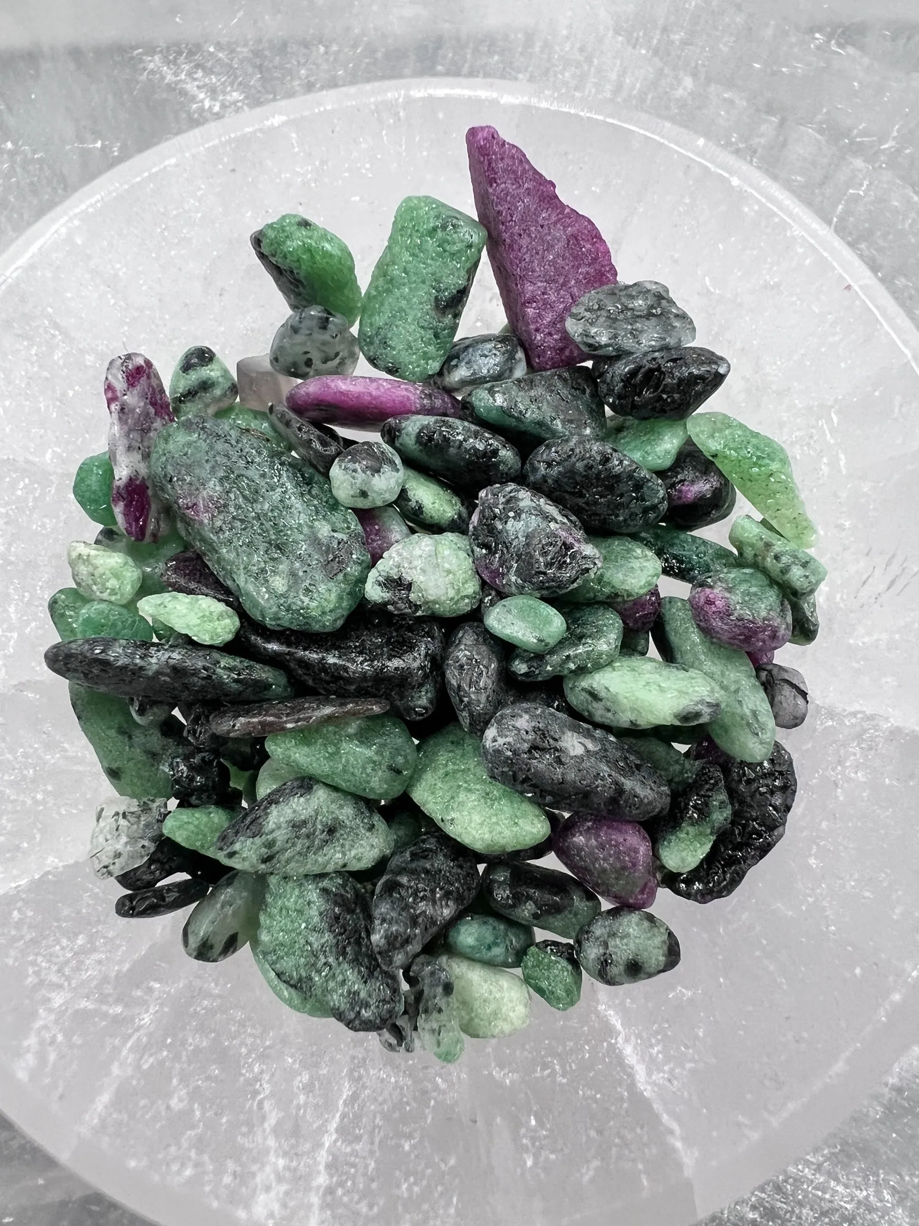 Ruby Zoisite Gemstone Chips