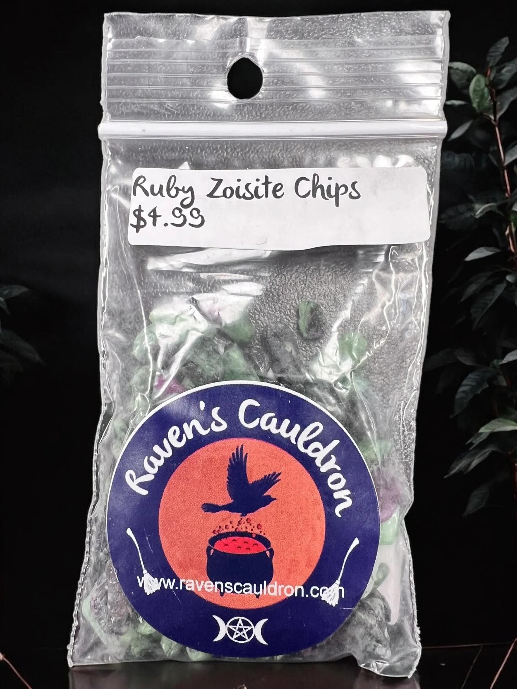 Ruby Zoisite Gemstone Chips