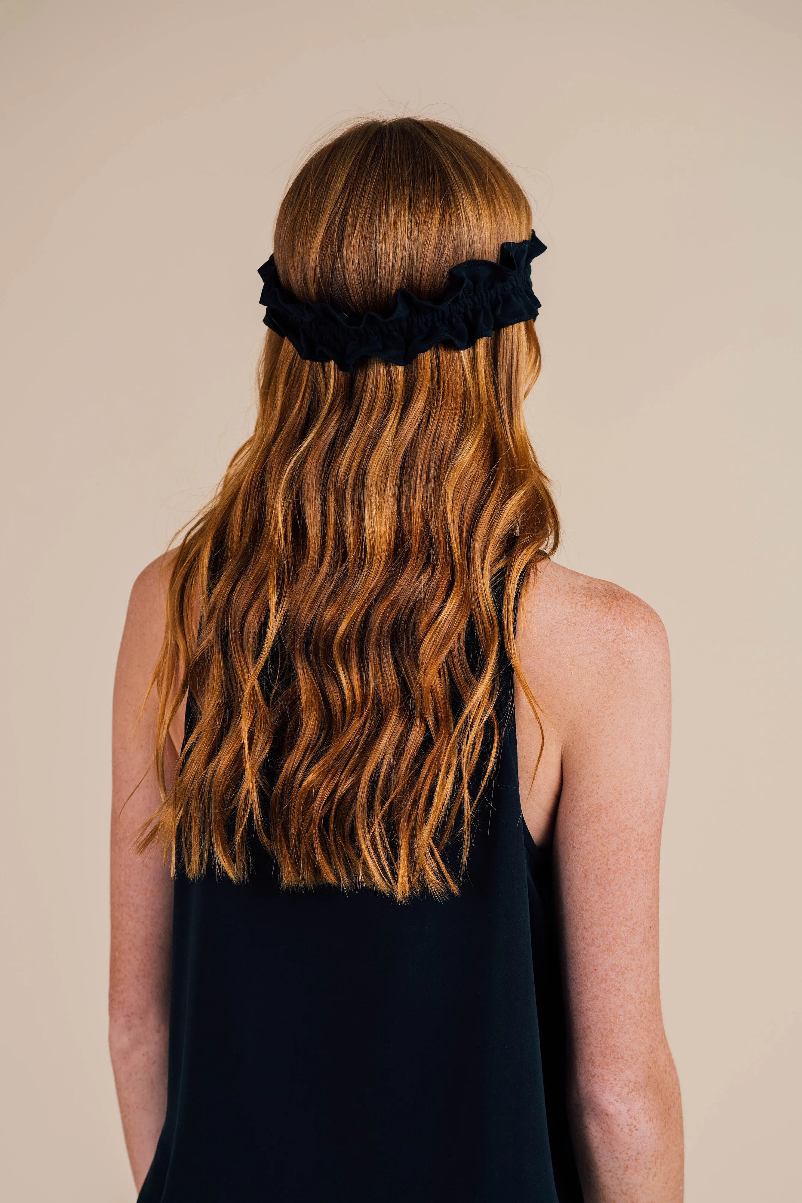 Ruffle Sleep Mask Set - Black Night