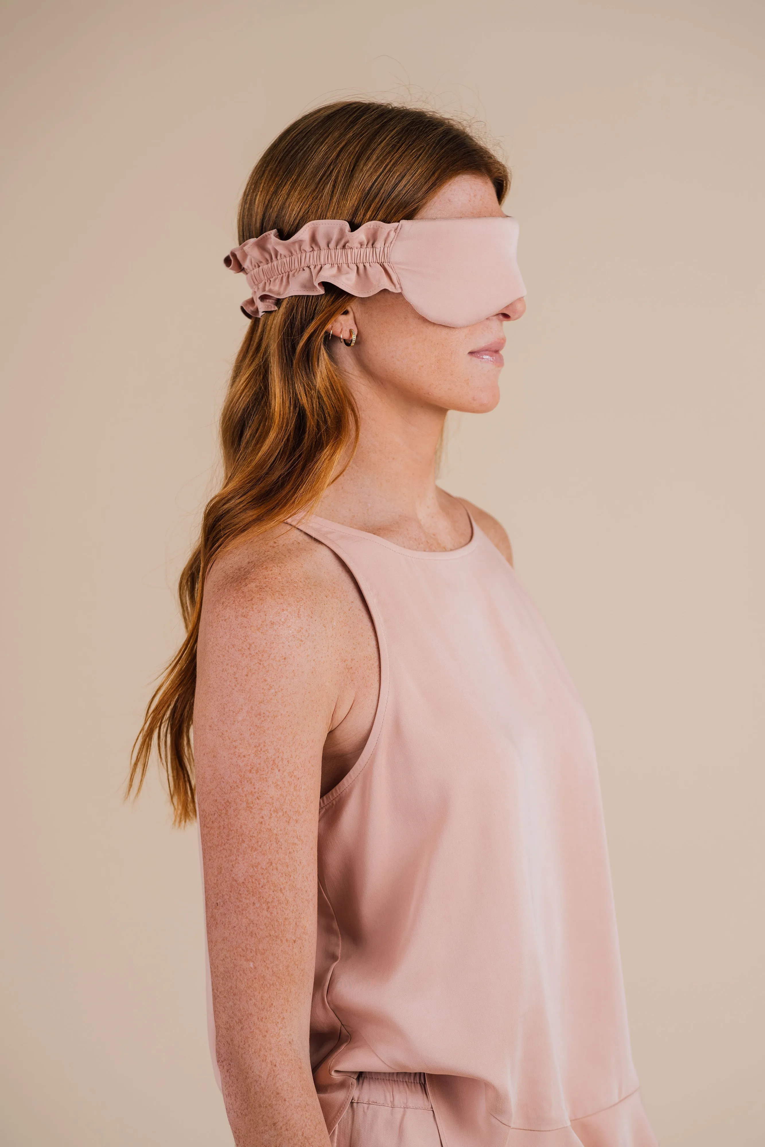 Ruffle Sleep Mask Set - Dusty Sunrise
