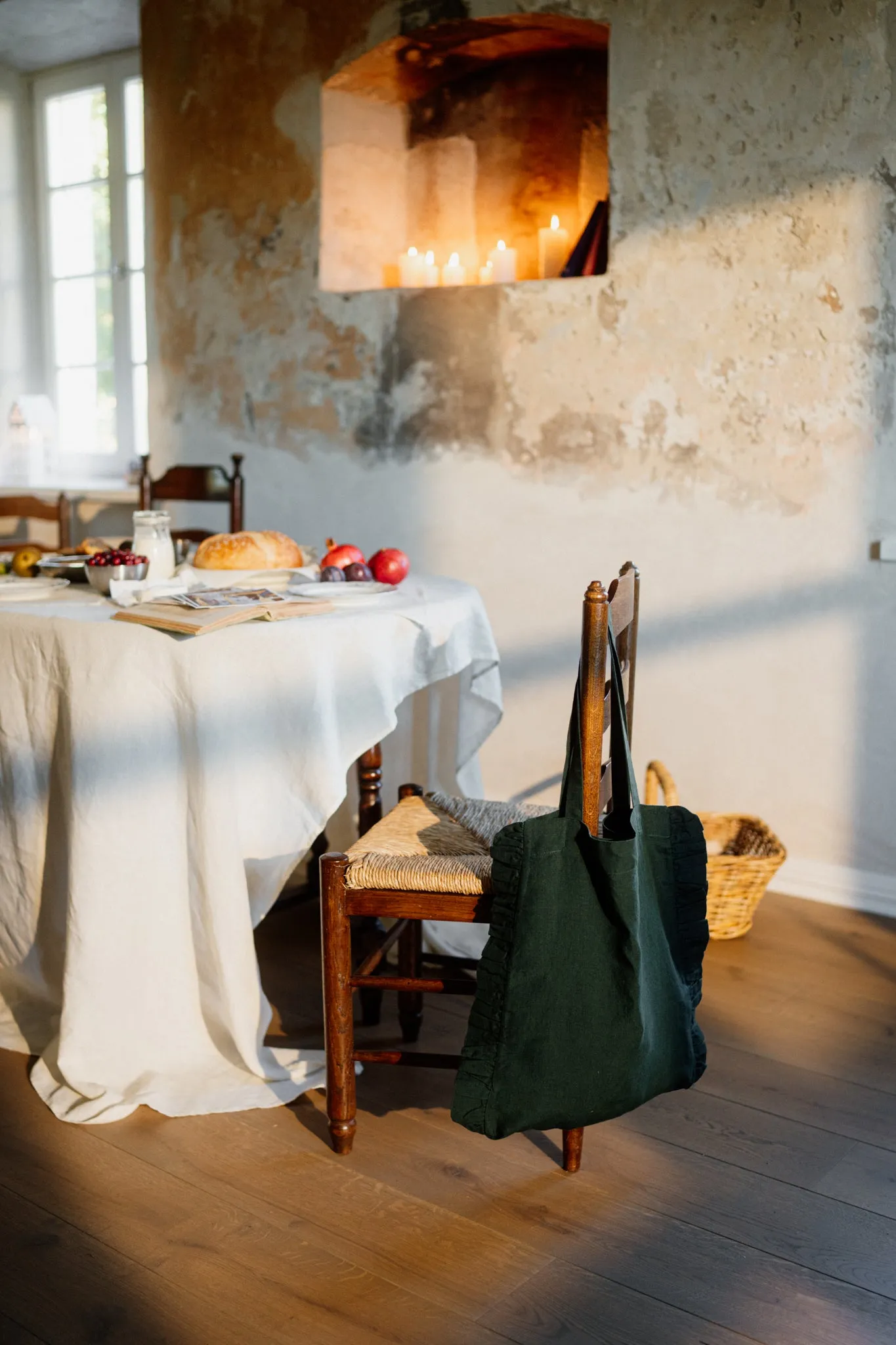 Ruffle Tote Bag