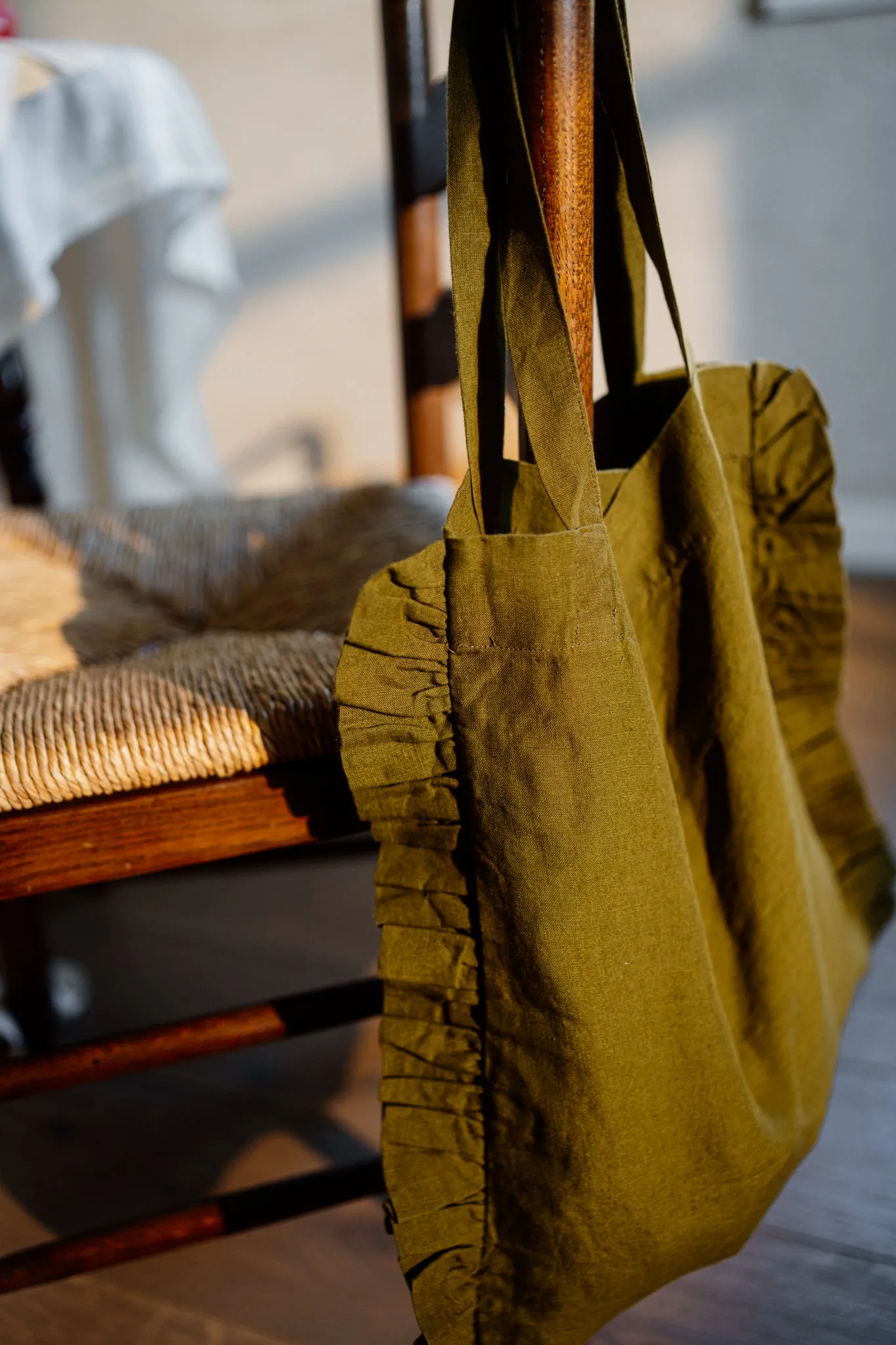 Ruffle Tote Bag
