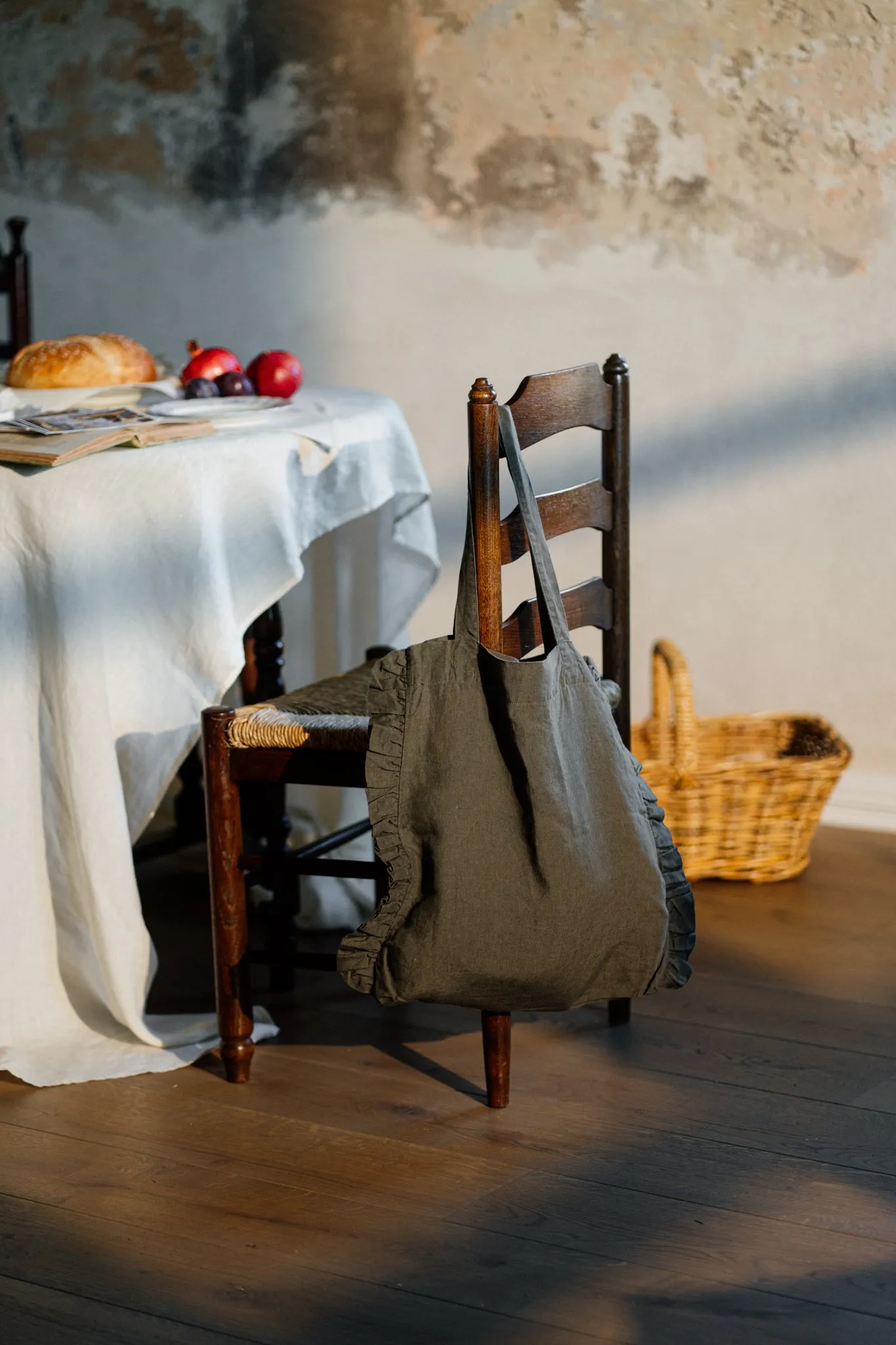 Ruffle Tote Bag