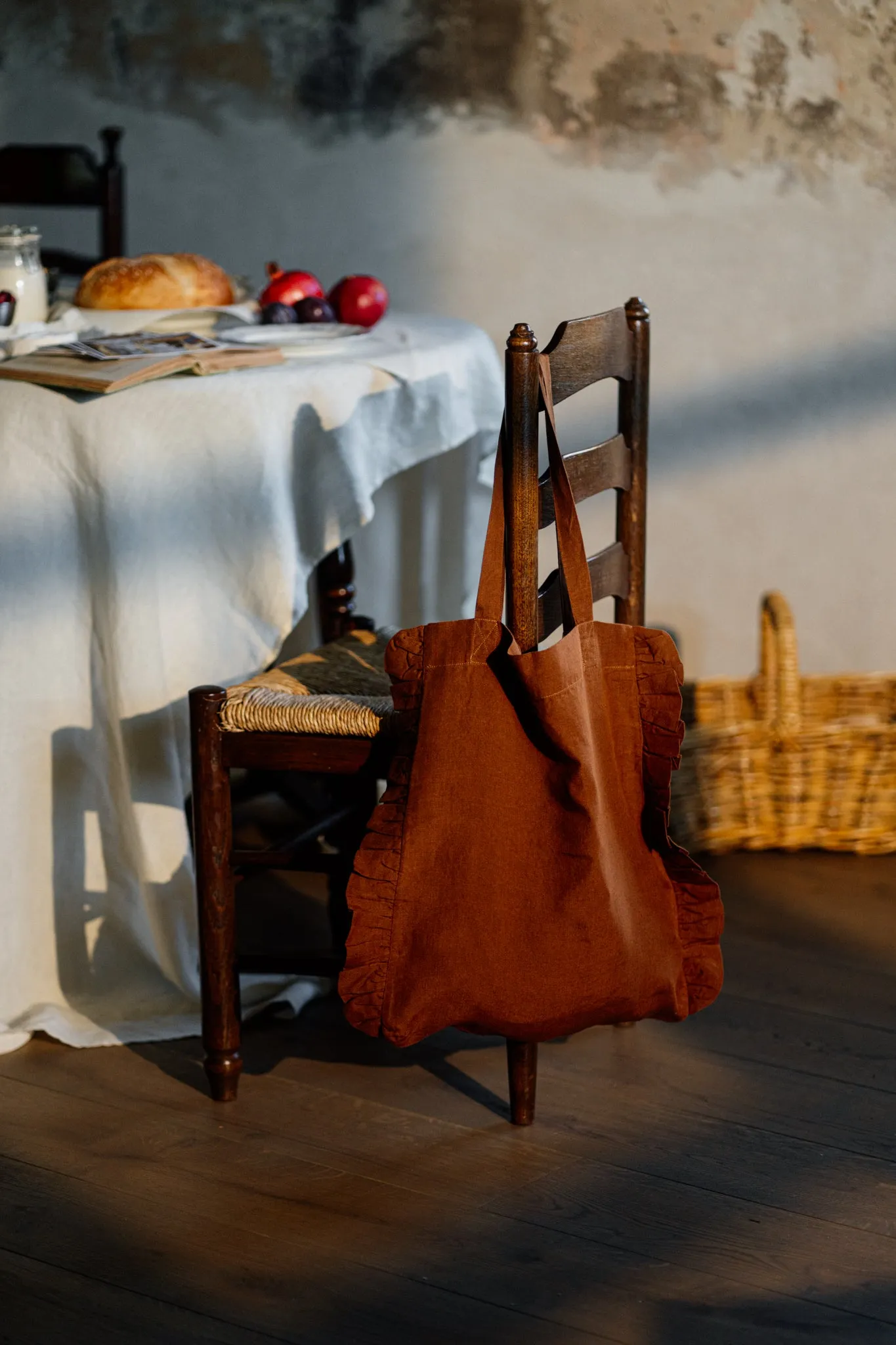 Ruffle Tote Bag